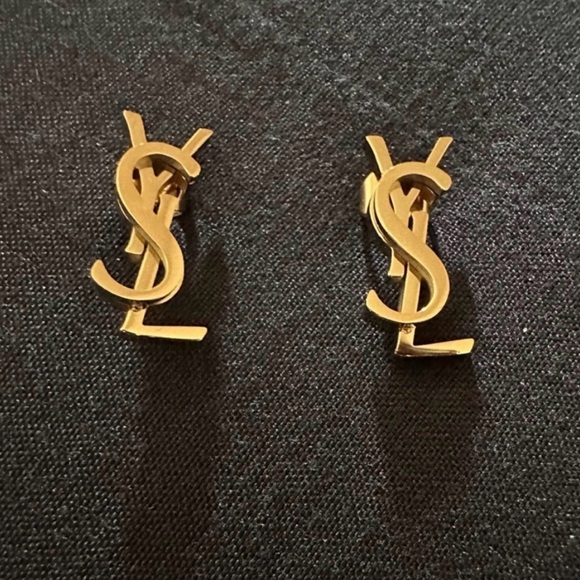 Yves Saint Laurent Earrings Upcycled - Picture 2 of 4